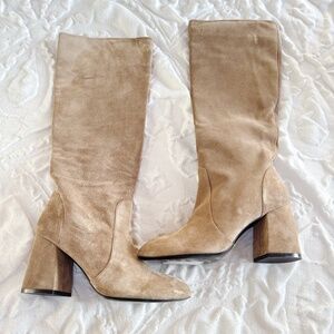 Stuart Weitzman Women's Slouch Block Heel Tall Boots Size 8